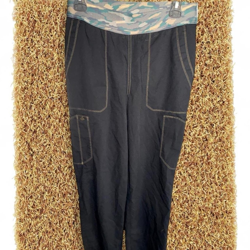 Black Pants with Camouflage Waistband